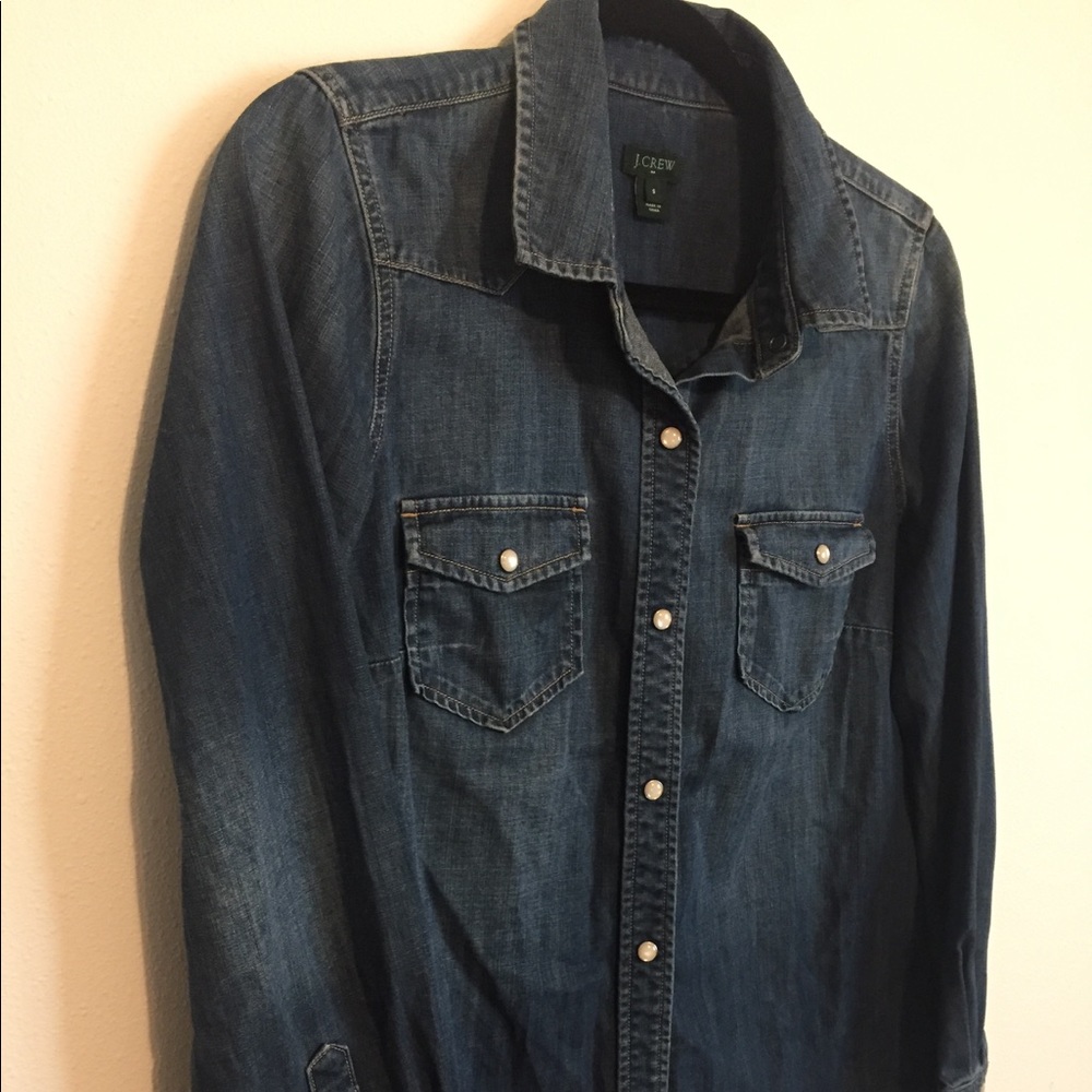 J.Crew Chambray Button Top | Size S